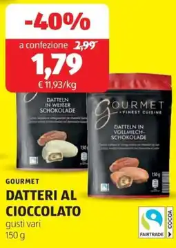 ALDI Gourmet datteri al cioccolato offerta