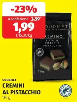 ALDI Gourmet cremini al pistacchio offerta