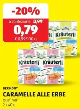 ALDI Bermont caramelle alle erbe offerta