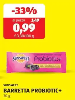 ALDI Sunsweet barretta probiotic+ offerta