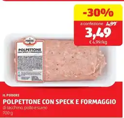 ALDI Il podere polpettone con speck e formaggio offerta
