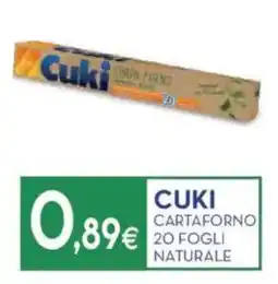 Proshop Cuki cartaforno 20 fogli naturale offerta