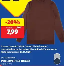 ALDI Up 2 fashion men pullover da uomo offerta