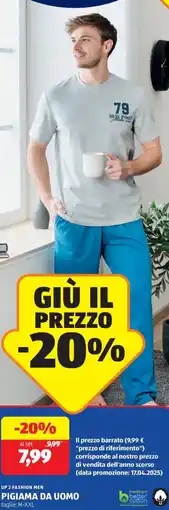 ALDI Up 2 fashion men pigiama da uomo offerta