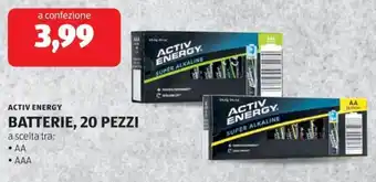 ALDI Activ energy batterie, 20 pezzi offerta