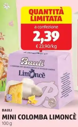 ALDI Bauli mini colomba limoncè offerta