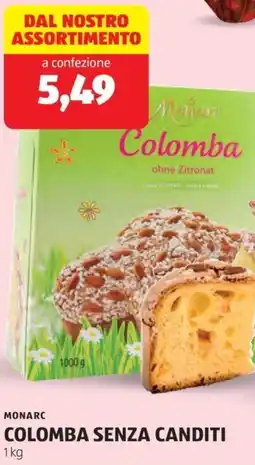 ALDI Monarc colomba senza canditi offerta