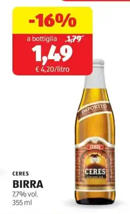 ALDI Ceres birra offerta