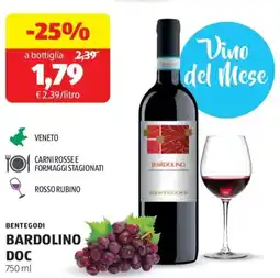 ALDI Bardolino bentegodi DOC offerta