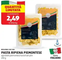 ALDI Regione che vai pasta ripiena piemontese offerta