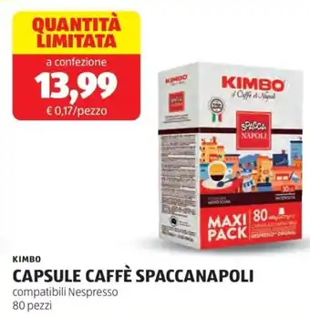Kimbo capsule caffè spaccanapoli