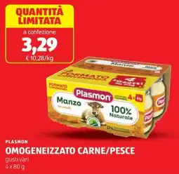 ALDI Plasmon omogeneizzato carne/pesce offerta