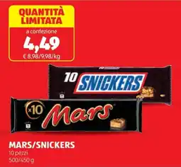 ALDI MARS/SNICKERS 10 pezzi offerta