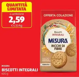 ALDI Misura biscotti integrali offerta