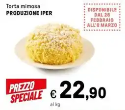 Iper La Grande Torta mimosa PRODUZIONE IPER offerta