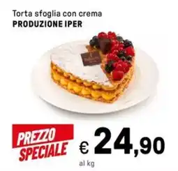 Iper La Grande Torta sfoglia con crema PRODUZIONE IPER offerta