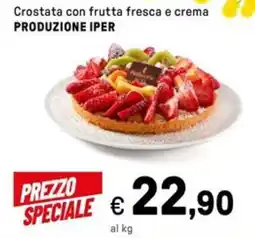 Iper La Grande Crostata con frutta fresca e crema PRODUZIONE IPER offerta