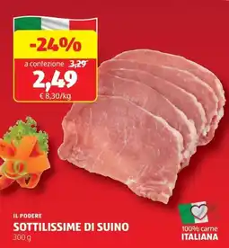 ALDI Il podere sottilissime di suino offerta