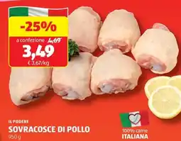 ALDI Il podere sovracosce di pollo offerta
