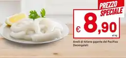 Iper La Grande Anelli di totano gigante del Pacifico Decongelati offerta