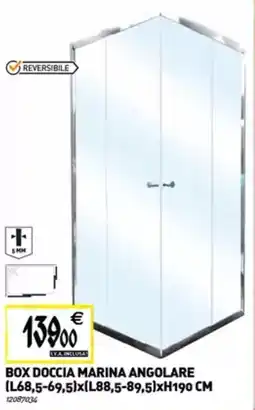 Tecnomat Box doccia marina angolare (L68,5-69,5)x(L88,5-89,5)xH190 CM offerta