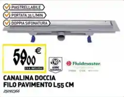 Tecnomat Canalina doccia filo pavimento L55 cm offerta