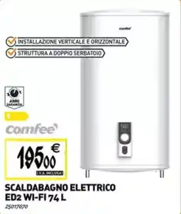 Tecnomat Comfee scaldabagno elettrico ED2 WI-FI offerta