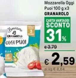Iper La Grande Mozzarella Oggi Puoi GRANAROLO offerta