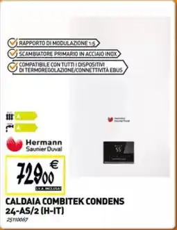 Tecnomat Hermann Caldaia combitek condens 24-AS/2 (H-IT) offerta