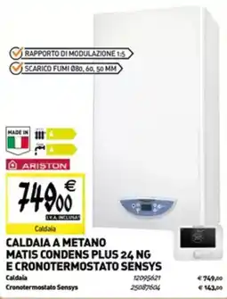 Tecnomat ARISTON Caldaia a metano matis condens plus 24 ng e cronotermostato sensys offerta