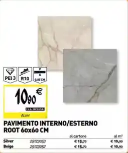 Tecnomat Pavimento interno/esterno root 60x60 cm offerta