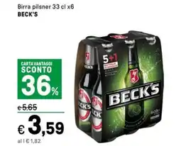 Iper La Grande Birra pilsner BECK'S offerta