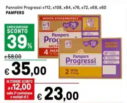 Iper La Grande Pannolini Progressi PAMPERS offerta