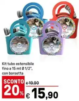 Iper La Grande Kit tubo estensibile fino a 15 mt 0 1/2", con borsetta offerta