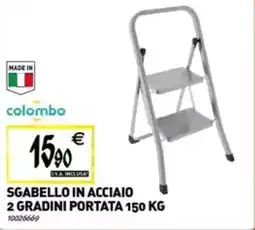 Tecnomat Sgabello in acciaio 2 gradini portata offerta