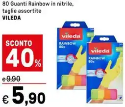 Iper La Grande 80 Guanti Rainbow in nitrile, VILEDA offerta