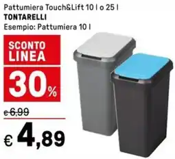 Iper La Grande Pattumiera Touch&Lift TONTARELLI offerta