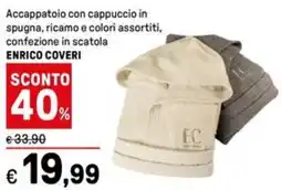 Iper La Grande Accappatoio con cappuccio in spugna, confezione in scatola ENRICO COVERI offerta
