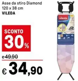 Iper La Grande Asse da stiro Diamond 120 x 38 cm VILEDA offerta
