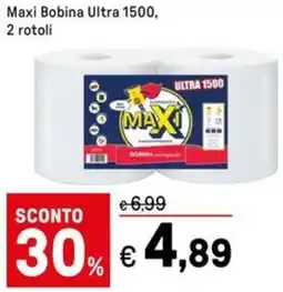 Iper La Grande Maxi Bobina Ultra 1500, 2 rotoli offerta