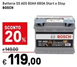 Iper La Grande Batteria S5 A05 60AH 680A Start e Stop BOSCH offerta