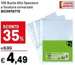 Iper La Grande 100 Buste Alto Spessore a foratura universale BICONTATTO offerta