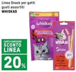 Iper La Grande Linea Snack per gatti WHISKAS offerta