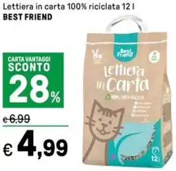 Iper La Grande Lettiera in carta 100% riciclata BEST FRIEND offerta