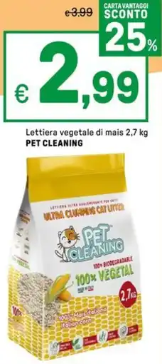 Iper La Grande Lettiera vegetale di mais PET CLEANING offerta