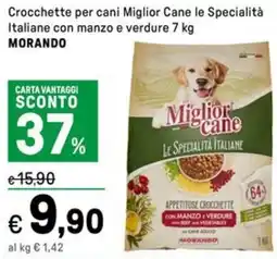 Iper La Grande Crocchette per cani Miglior Cane le Specialità Italiane con manzo e verdure MORANDO offerta