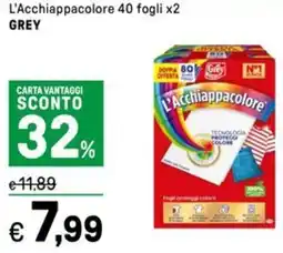 Iper La Grande L'Acchiappacolore 40 fogli x2 GREY offerta