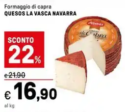 Iper La Grande Formaggio di capra QUESOS LA VASCA NAVARRA offerta
