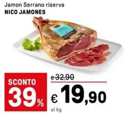 Iper La Grande Jamon Serrano riserva NICO JAMONES offerta