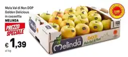 Iper La Grande Mela Val di Non DOP Golden Delicious in cassetta MELINDA offerta